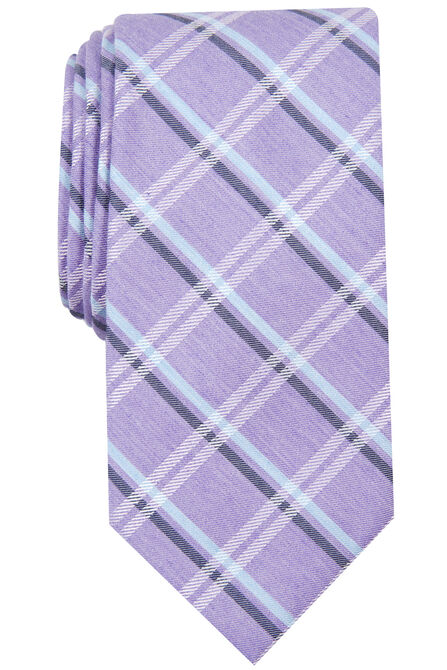 Plaid Tie, Purple view# 1