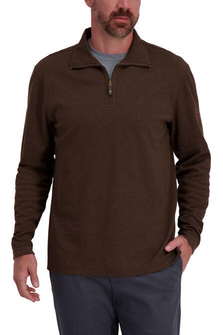 Quarter Zip Rib Knit Sweater,  view# 1