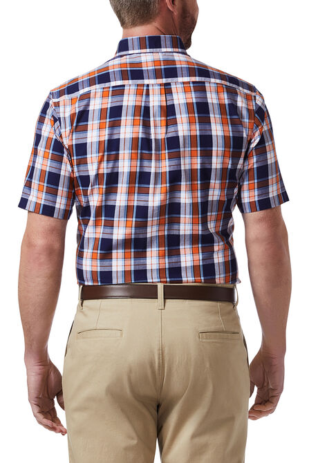 Plaid Button Down Shirt, Orange view# 2