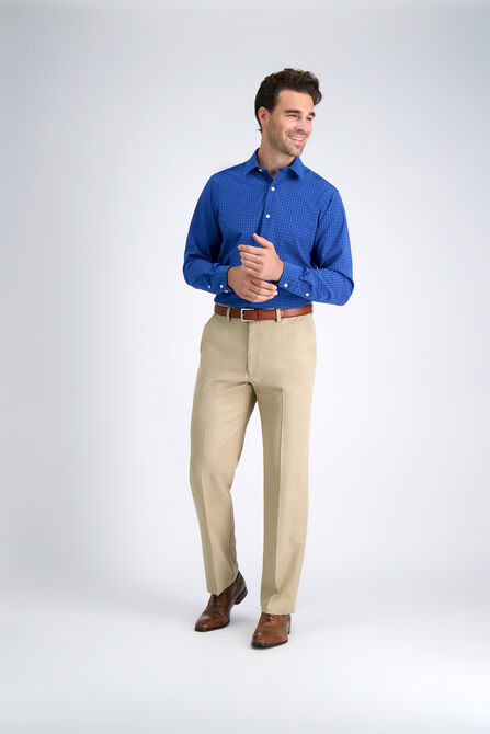 Smart Wash&trade; Dress Shirt - Check, Medium Blue view# 3
