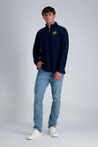 Pro Football Hall of Fame X Haggar &ndash; Long Sleeve Ribbed Quarter Zip,  Navy view# 5