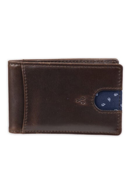 RFID Bifold Wallet with Removable Money Clip - Best Dad Ever Engraving, Brown