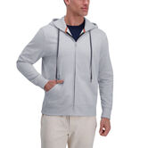 Full Zip Solid Fleece Hoodie Sweatshirt, Heather Grey view# 1