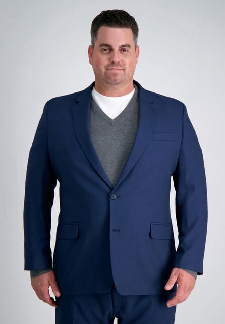 Big &amp; Tall Travel Performance Suit Jacket, BLUE