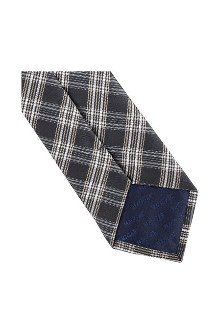 Fine Plaid Tie, Black view# 4