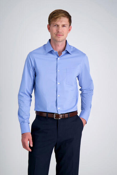 Premium Comfort Solid Dress Shirt, Light Blue view# 1