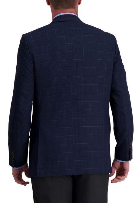 J.M. Haggar Textured Glen Plaid Sport Coat, Navy view# 2