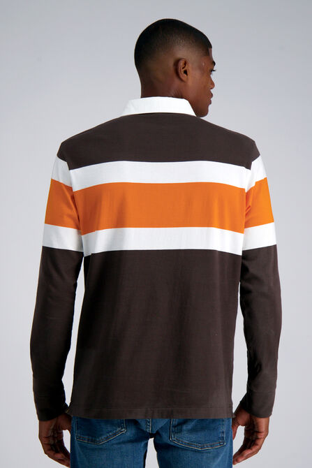 Pro Football Hall of Fame X Haggar - Vintage Wash Rugby Polo,  Brown #369 view# 3