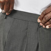 Big &amp; Tall Premium Stretch Dress Pant, Black / Charcoal view# 4
