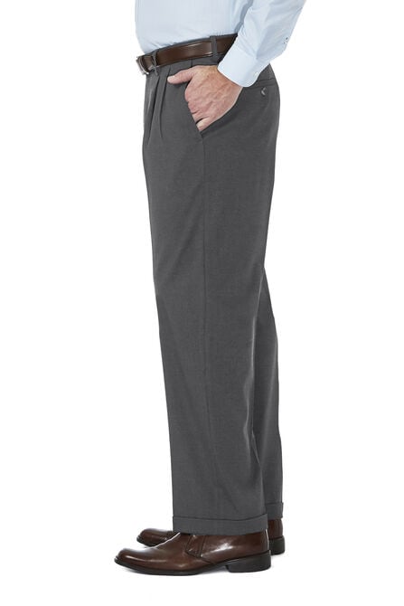 J.M. Haggar Premium Stretch Suit Pant - Pleated Front, Med Grey view# 2