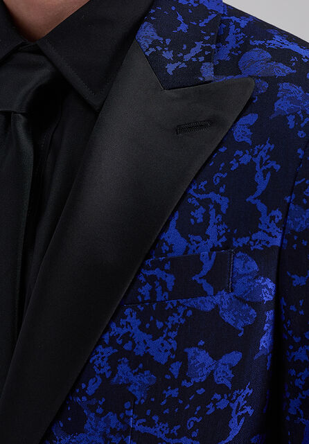 J.M. Haggar Floral Butterfly Camo Sport Coat, Cool Blue