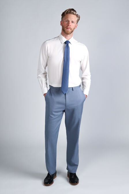 Premium Comfort Tonal Plaid Dress Pant, Chambray view# 1
