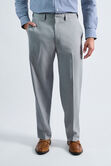 Premium Comfort Tonal Plaid Dress Pant, Silver view# 2