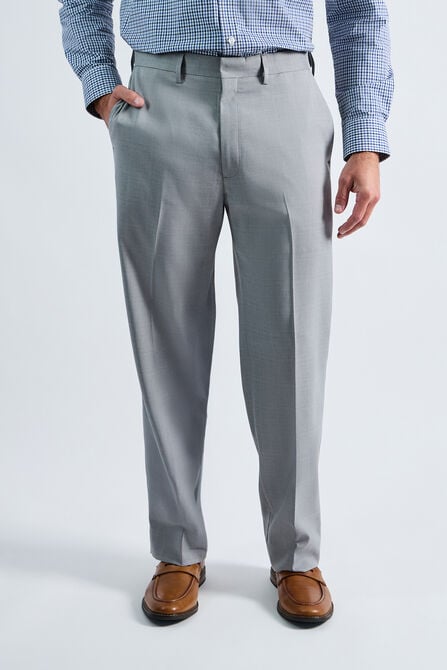 Premium Comfort Tonal Plaid Dress Pant, Silver view# 2