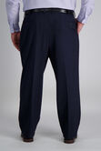 Big &amp; Tall J.M. Haggar Dress Pant - Sharkskin, Dark Navy view# 4