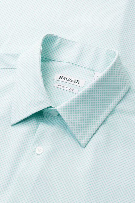 Smart Wash&reg; Dress Shirt - Teal, Teal view# 4