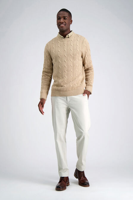 Long Sleeve Crewneck, Camel view# 3