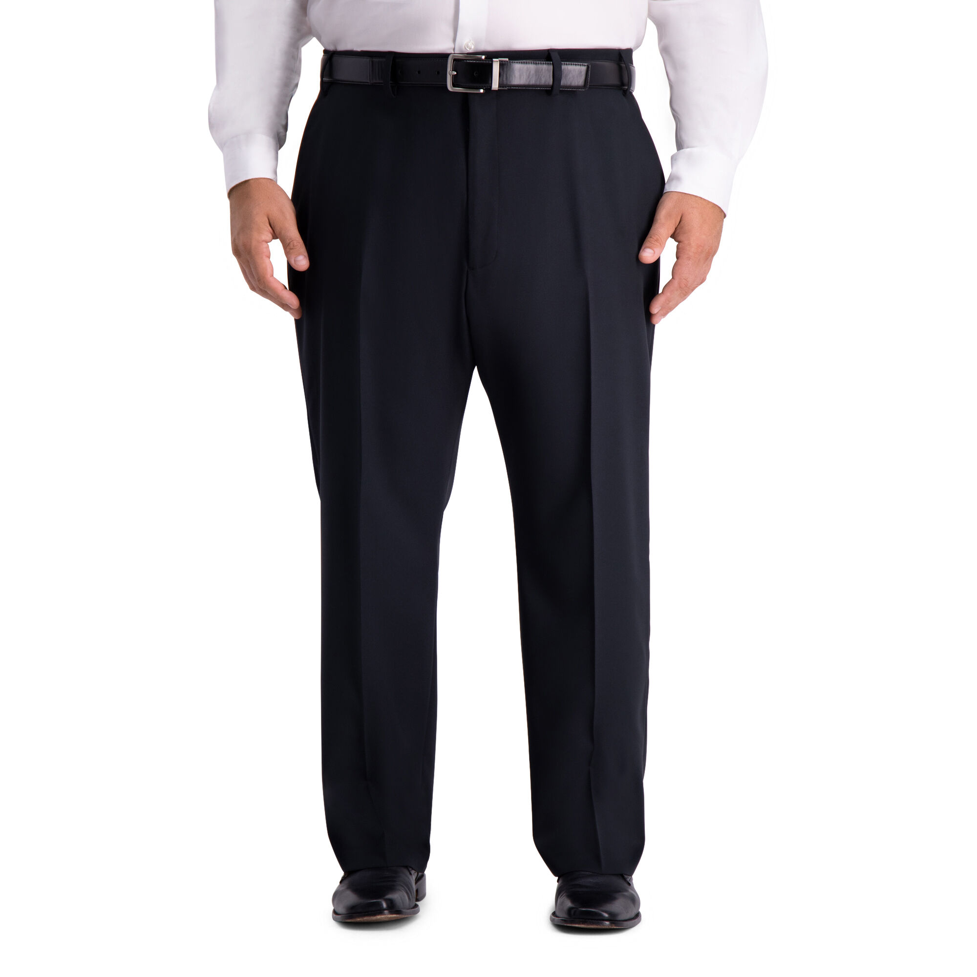 Haggar Big & Tall Active Series Herringbone Suit Pant Black (HY90243 Clothing Pants) photo