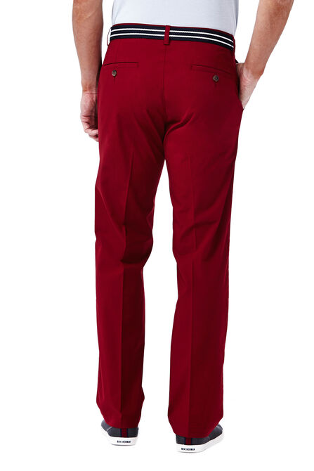 Solid Stretch Poplin Pant, Dark Red view# 3