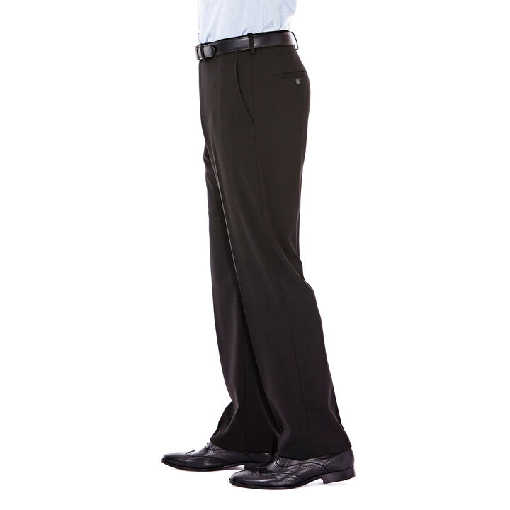 J.M. Haggar Premium Stretch Suit Pant - Flat Front, Black view# 2