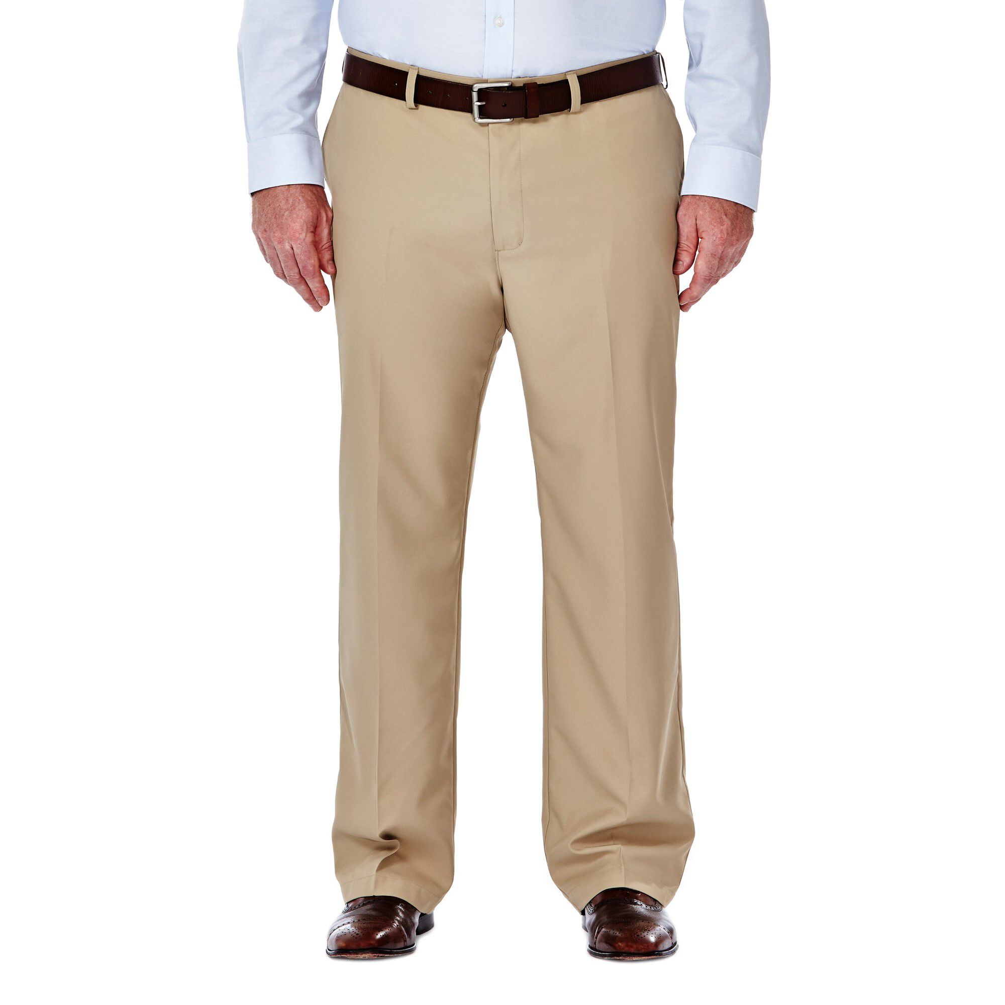 Haggar Big & Tall Performance Microfiber Slacks Tan (HC90822 Clothing Pants) photo