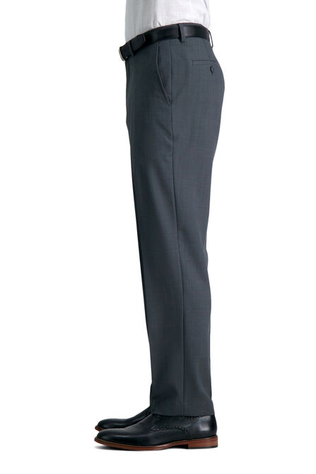 Travel Performance Stria Suit Pant, Dark Heather Grey view# 2