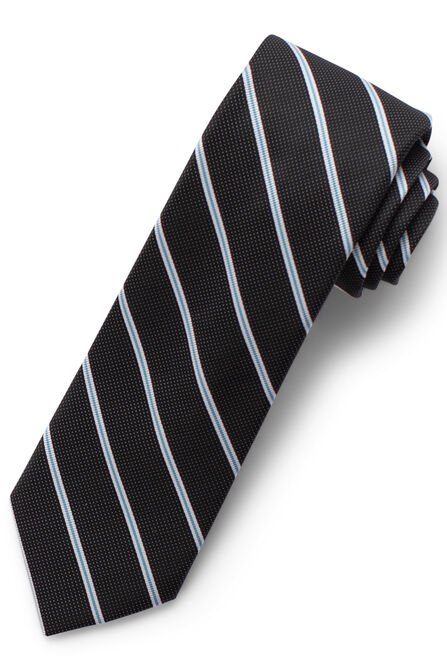 Wide Stripe Tie, Orange view# 1