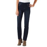 Pull On Straight Denim Pant, Navy Blue view# 1
