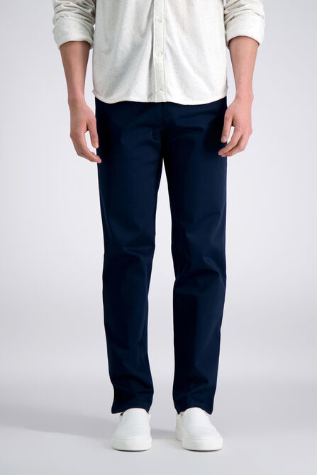 Iron Free Premium Solid 5-Pocket Pant, Dark Navy view# 2