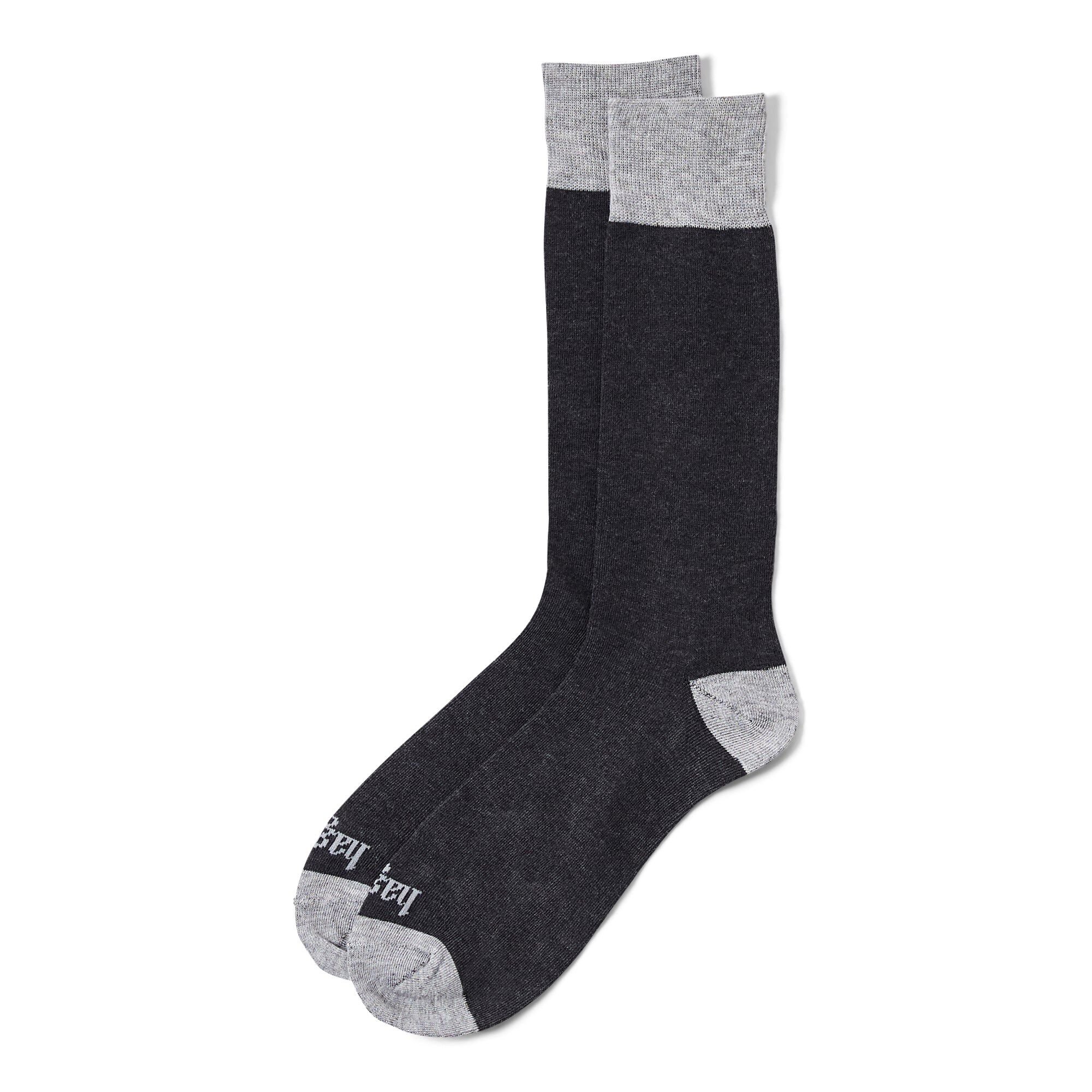 Haggar Solid With Contrast Socks Black (H7473 Clothing Underwear & Socks) photo
