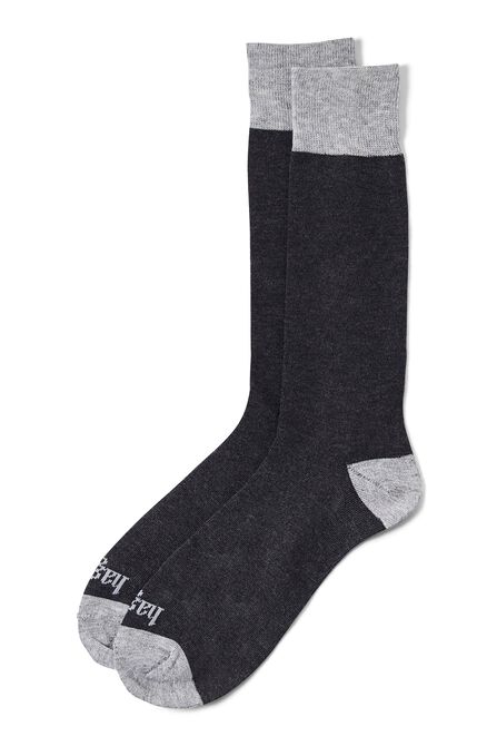 Solid with Contrast Socks, Black view# 1