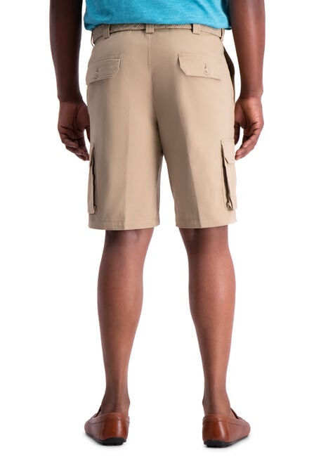 Stretch Cargo Short with Tech Pocket, Khaki view# 3