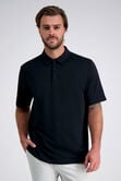 2-Color Pique Polo, Black view# 1