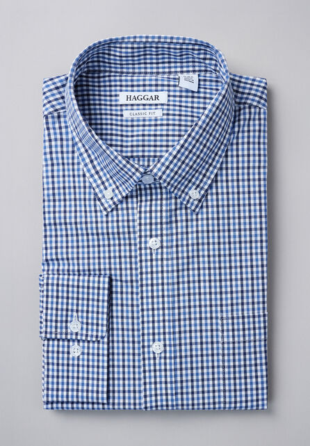 Premium Comfort Dress Shirt - Blue Plaid, BLUE