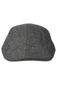 Brushed Herringbone Center Seam Flat Cap, Graphite view# 3