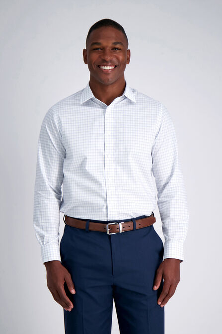 Premium Comfort Dress Shirt - Double Blue Check,  view# 1