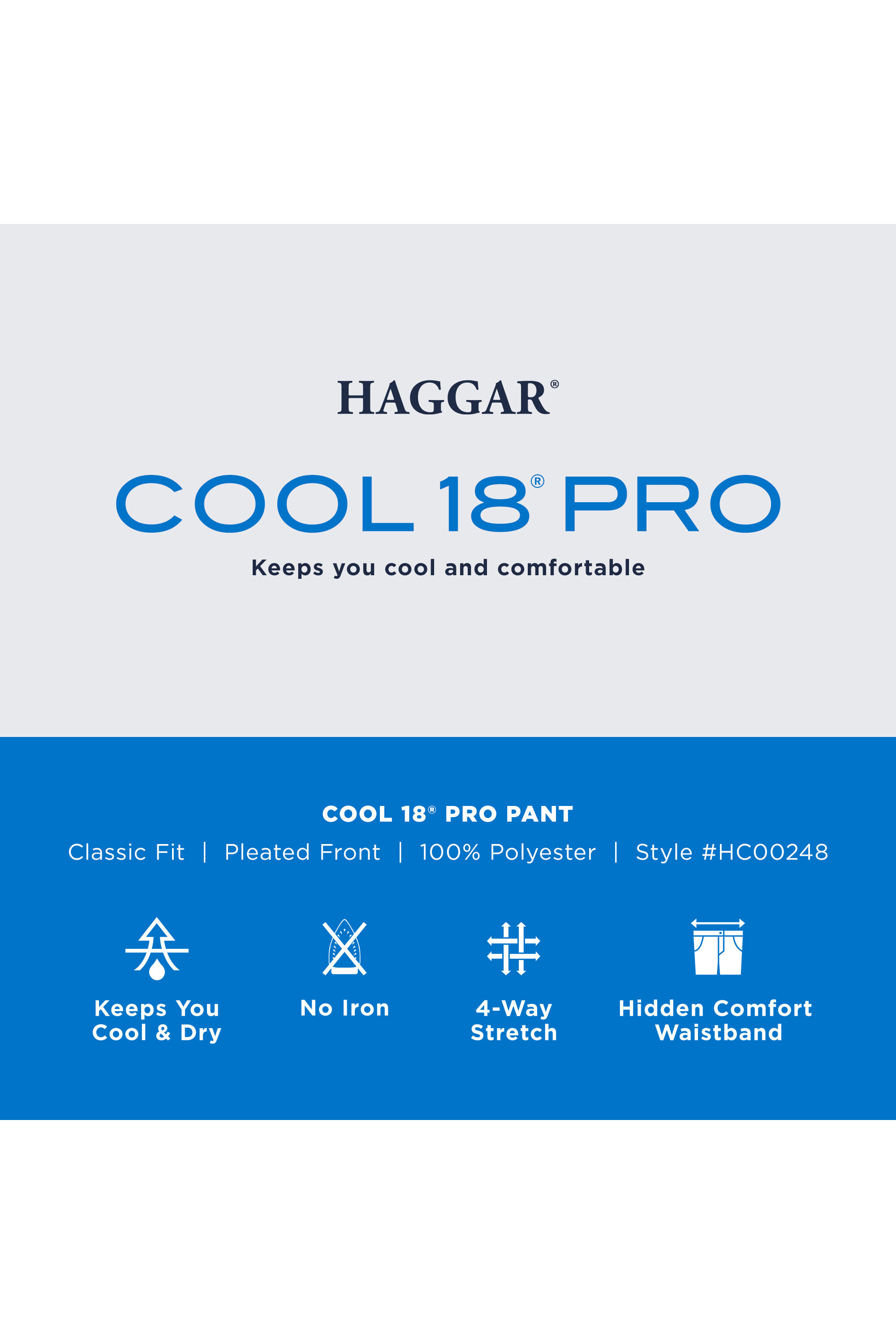 Haggar cool 18 pleated pants discount