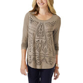 Long Sleeve Scoop Neck Top,  view# 3