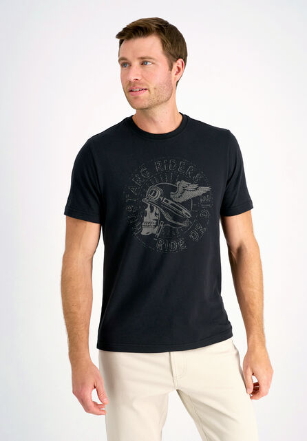 Mustang&reg; Graphic Jersey Tee, Black
