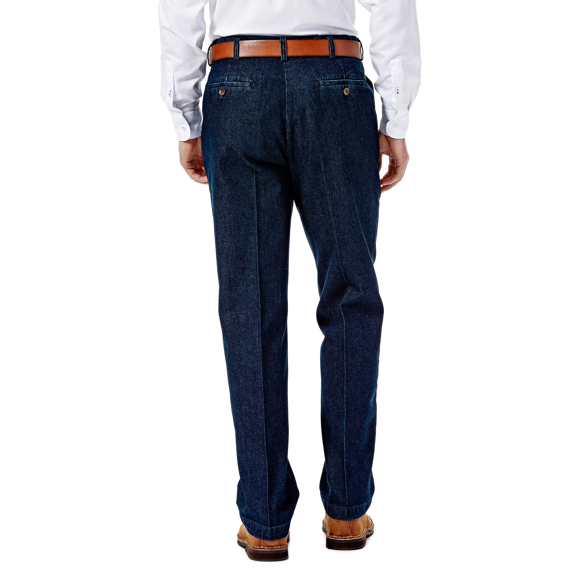 Work to Weekend Denim Classic Fit Flat Front No Iron Haggar