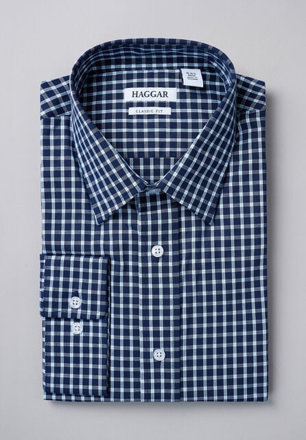 Premium Comfort Dress Shirt - Navy Check, Navy
