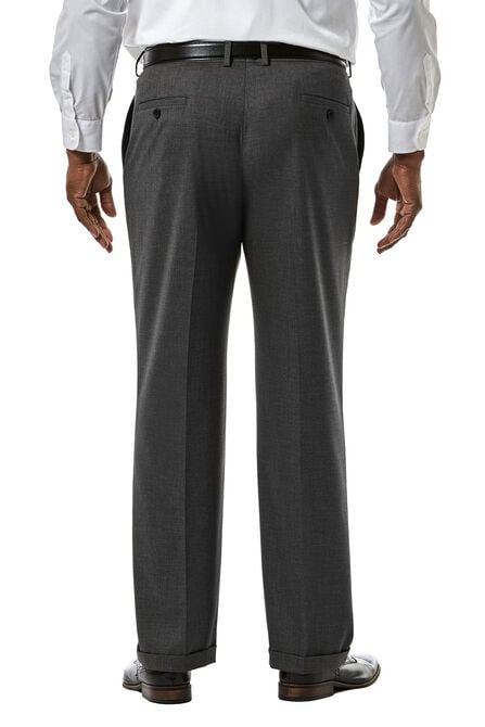 Big &amp; Tall J.M. Haggar Premium Stretch Suit Pant - Pleated Front, Dark Heather Grey view# 3