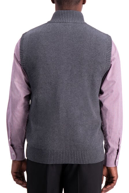 1/4 Zip Sweater Vest, Iron Htr view# 2