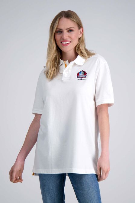 Pro Football Hall of Fame X Haggar - Vintage Wash Polo, White view# 2