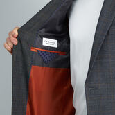 J.M. Haggar Textured Glen Plaid Sport Coat, Charcoal Htr view# 6