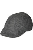Brushed Herringbone Center Seam Flat Cap, Graphite view# 1