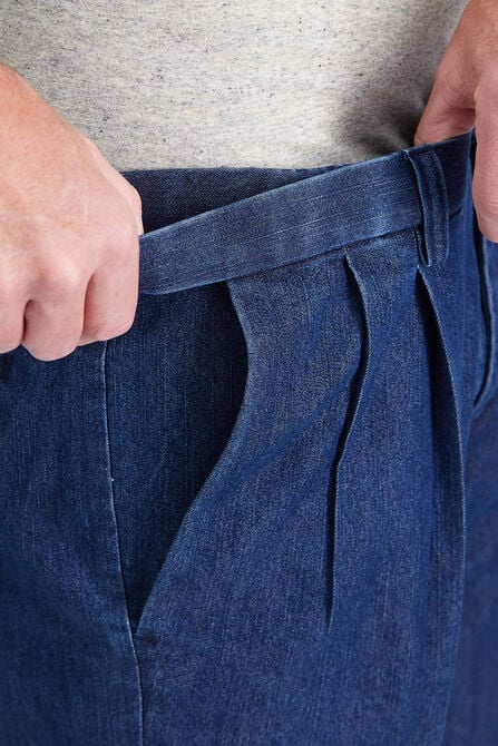 Stretch Denim Trouser, Medium Blue view# 6