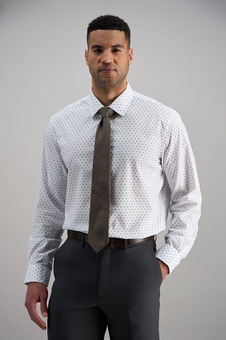 Premium Comfort Dress Shirt -  White &amp; Blue,  view# 2