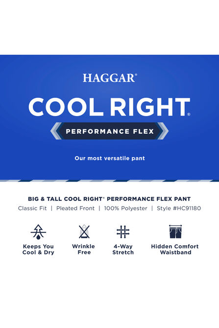 Big &amp; Tall Cool Right&reg; Performance Flex Pant, Khaki view# 6