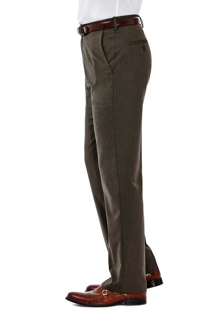Big &amp; Tall Premium Stretch Solid Dress Pant, Medium Brown